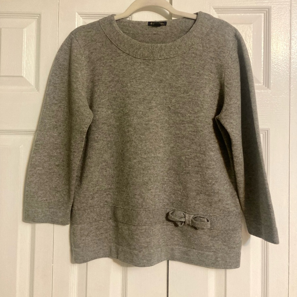 Brooks Brothers Gray Wool Brow Sweater